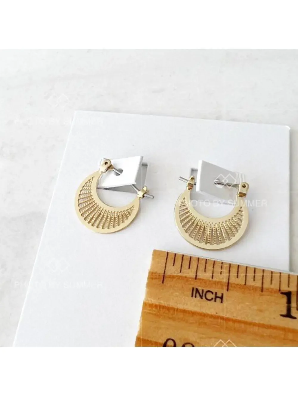 & Other Stories Ray Hoop Earrings Gold